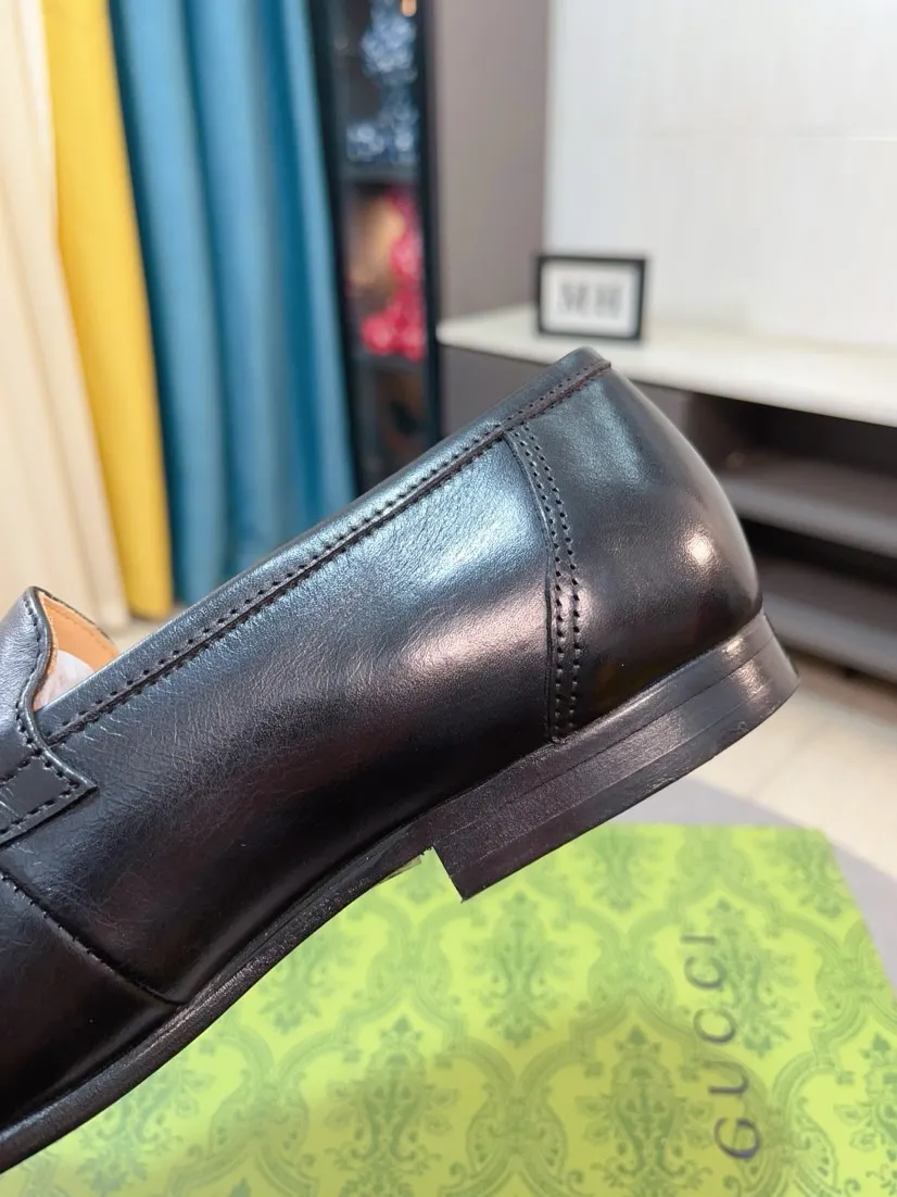 Men's shoes 💰500🌹🌹【GUCCI】The most popular classic Gucci leather shoes. Synchronized with the official website, the upper is made of Italian first-layer cowhide ➕cowhide lining, with unique brand and unique craftsmanship. Highlighting the hot style of the new year. Stop hesitating, stop wandering, get it now. Number: 38--44